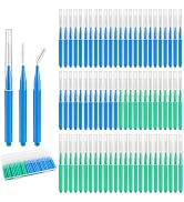 100pcs Interdental Braces Brushes, 2 Size Bendable Soft Tooth Picks Flossers for Braces Teeth Cle...