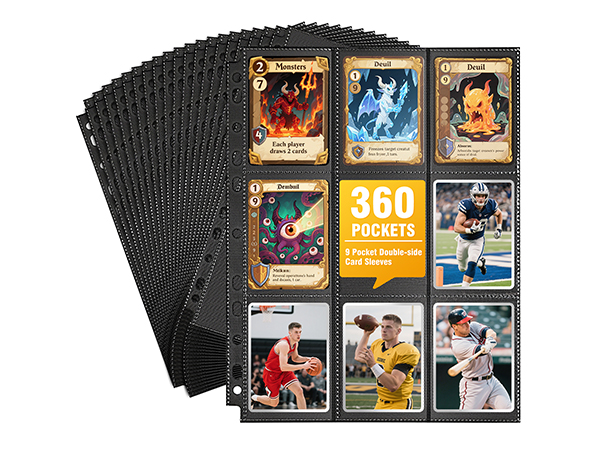 card protector sleeves, sticker organizer binder, binder pocket, baseball sleeves