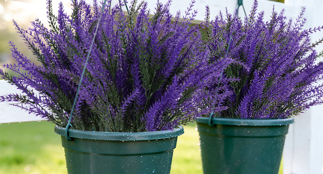 Artificial Flowers Lavender Bundle Wedding Bridle Bouquet Indoor Outdoor Home Kitchen