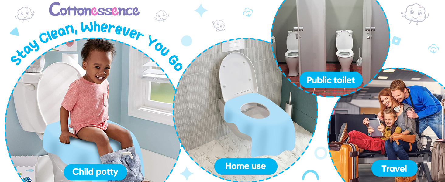 Cottonessence Disposable Toilet Seat Covers (30-Pack)