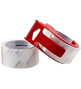 AUDTMWH Packing Tape with Dispenser, Clear, Heavy Duty Packaging Tape Designed for Moving, Packin...