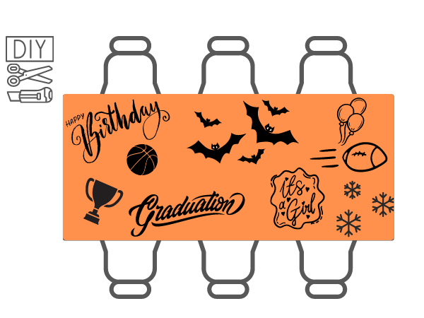decorating plastic tablecloths with stickers