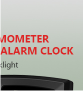 U-Trak Digital Alarm Clock Battery Operated with Indoor Hygrometer Thermometer