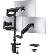 ErGear Triple Monitor Mount for 13-32 Inch Screens, 19.8 lbs per Arm | Dual C-Clamp Stability, Fu...