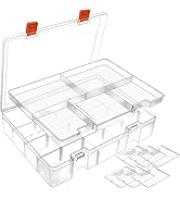 DUOFIRE Two Layers Compartment Organizer Box Plastic Organizer Box Plastic Jewelry Organizer Box ...