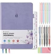 DazSpirit Bible Study Journal Set, Christian Bible Study Kit with Guided A5 Journal, 11 Pens, Sti...