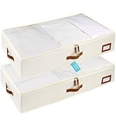 OrganiHaus Under Bed Storage Containers, Bedroom Storage and Organization Bins, Clothes Organizer...