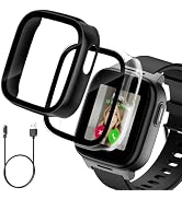 2 Pack Compatible with Cosmo Jr Track 5 Screen Protector, Hard PC Bumper Cover Built-in Tempered ...