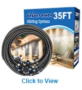 POCKET PANDA Misters for Outside Patio, Misting Cooling System, Outdoor Water Mister System for