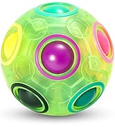 Vdealen Magic Rainbow Puzzle Ball, Fidget Ball Puzzle Brain Teaser Fidget Toy for Boys & Girls- B...