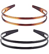 Galepromot 2Pcs Plastic Hairband Headband Double Row Hair Hoop Headwear, Women's Fashion Comb Hea...