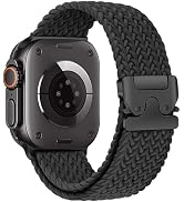 Braided Solo Loop for Apple Watch Ultra/2 Bands 49mm 46mm 45mm 44mm 42mm Men/Women,Parachute Buck...