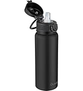 OLDLEY 20 Oz Insulated Stainless Steel Water Bottle For Kids, With Straws Leak-proof, Kids Water ...
