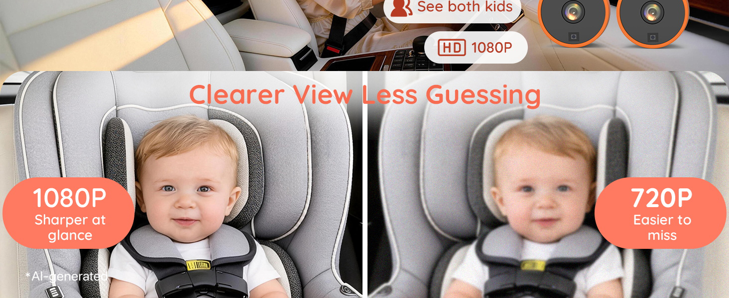 dual baby car camera