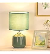 Lampwell Lena Small Table Lamp for Living Room as Bedside Table Lamp for Bedroom,Modern Ceramic T...