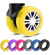 8 Pcs Upgrade Luggage Wheel Covers, Carry On Luggage Suitcases,Wear-Resistant, Anti-Noise, Silico...
