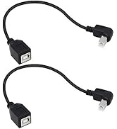 SinLoon USB 2.0 Type-B Printer Cable, (2-Pack) USB 2.0 B Female to Type-B Male (UP) Printer Short...