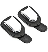 MECHCOS 2 Packs Car Glasses Holder Universal Car Visor Sunglasses Holder Clip, Leather Eyeglasses...