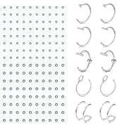 QWALIT Fake Lip Ring Fake Lip Piercing Fake Piercings Fake Nose Ring Hoop Fake Face Piercing Fake...