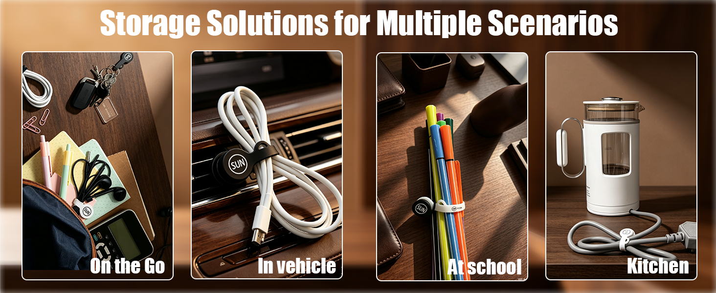 cable clips organizer magnetic cord warps