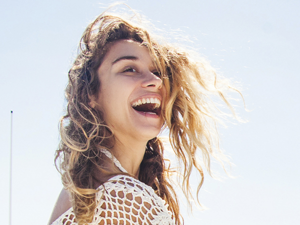 woman smiling