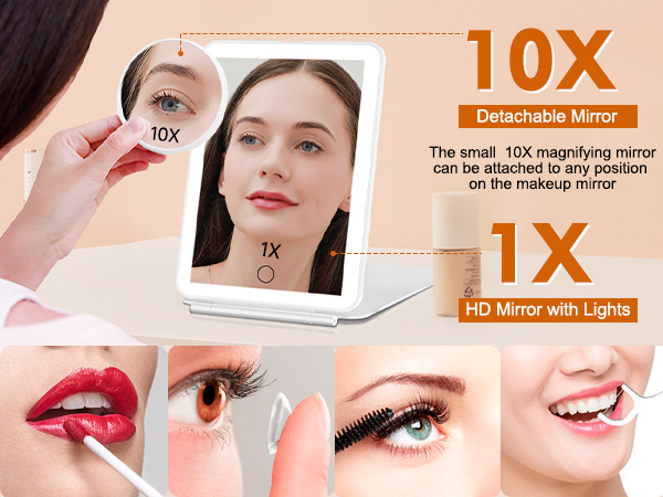 1X and 10X Magnifying Mirror
