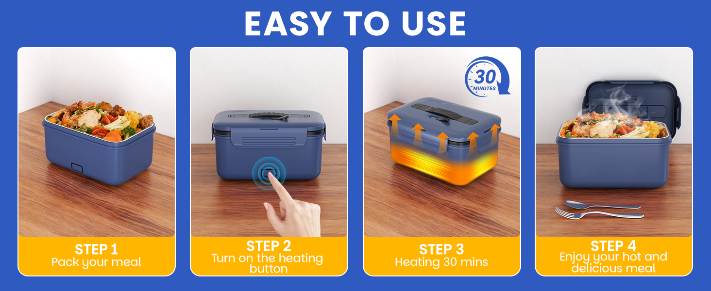 Heated lunch box for men