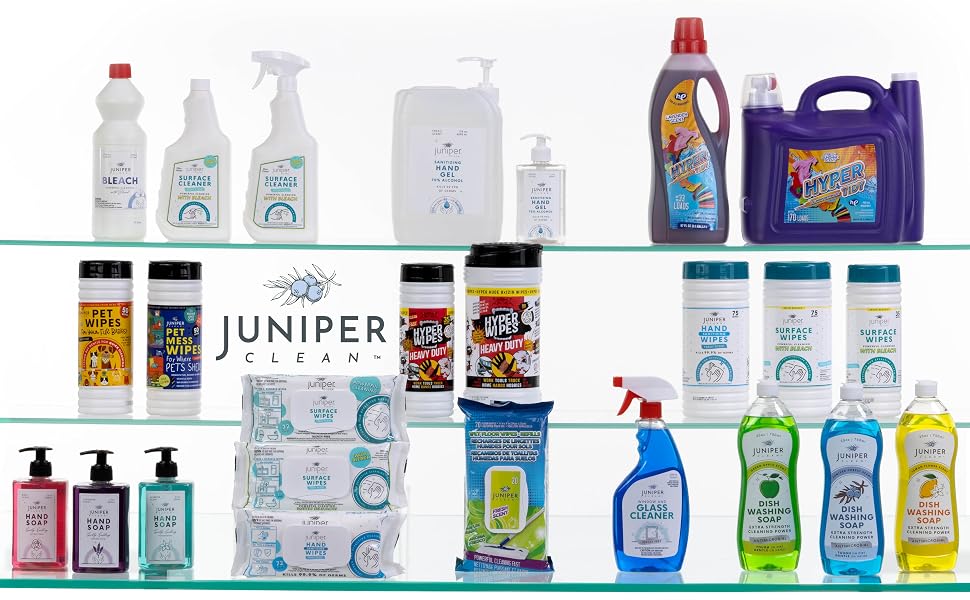 juniper clean family all purpose wipes liquid detergent surface bleach soap hand gel