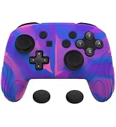 PlayVital Samurai Edition Ergonomic Silicone Skin Protective Case for Nintendo Switch Pro, Soft A...