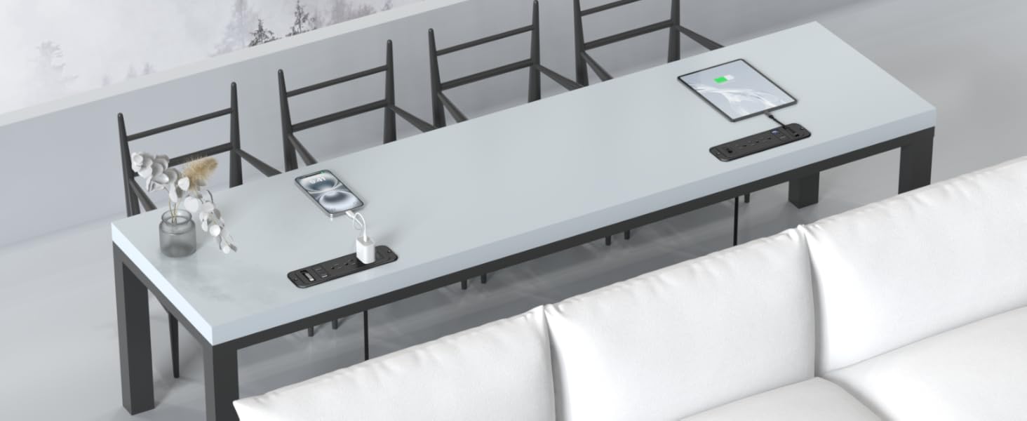 furniture recessed power strip