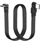 LANMINGLEL Short 90 Degree USB Type C 2.0 Flat Cable,PD 65W USB C 2.0 Fast Charge Cable,Short USB...