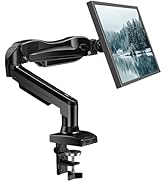 HUANUO Single Monitor Mount, 13 to 32 Inch Gas Monitor Arm, Adjustable Stand, Vesa Mount with Cla...