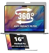 360° Privacy Screen Protector for MacBook Pro 16 Inch (2021-2026, M1, M2, M3, M4, M5, Pro, Max), ...