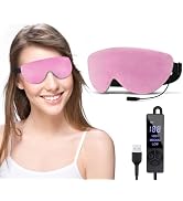 KOVNLO Heated Eye Mask for Dry Eyes, Stye, Blepharitis, Chalazion, Washable USB Electric Warm Hea...