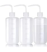 Melphoe Tattoo Wash Bottle Squeeze 3Pcs 500ml Squirt Bottle Succulent Watering Can, Safety Rinse ...
