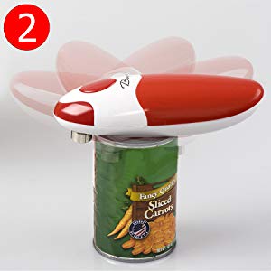 2: The opener rotates around the lid 360' automatically.