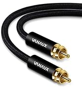 VANAUX Subwoofer Cable Digital Coaxial Audio Cable 1 RCA to 1 RCA Audio/Video Cable Compatible wi...