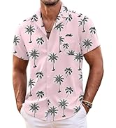 COOFANDY Mens Hawaiian Shirt Short Sleeve Floral Button Down Shirts Tropical Summer Beach Shirts ...
