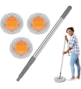 TIMIVO Dust Mop, Microfiber Mops for Floor Cleaning, with Hight Adjustable Handle and 1 Washable ...