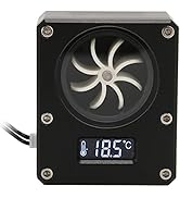 Pc Water Flow Meter, 3Pin Interface G1/4 Thread Water Flow Indicator, Pc Water Cooling Temperatur...