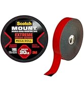 Scotch-Mount Double Sided Mounting Tape Heavy Duty, Black Extreme Mounting Tape, 1 Roll Adhesive ...