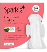 Sparkle Pads for Women, Plant-Based Maxi Pads Designed for Sensitive Skin, Feminine Care, Sanitar...