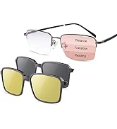 Vepiant Progressive Multifocal Reading Glasses Men Women Anti Blue Light Reader w/ 2 Magnet Polar...