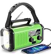 10000mAh Emergency Radio, Crank Radio, Solar Radio, NOAA/AM/FM Weather Radio, Type-C Charging Por...