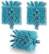 MOSOLAN 2-in-1 Bottle Brush Refills, Replacement Brush Heads, Smokey Blue, 3 Pack