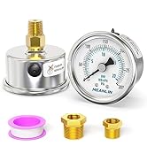 MEANLIN MEASURE 0~300Psi Dry Pressure Gauge Stainless Steel 1/4