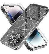 Choiche Compatible for iPhone 14 Pro Max Case Cute, Women Clear Glitter Bling Sparkly Case, [3 x ...