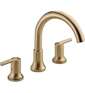 Delta Faucet Trinsic 2-Handle Widespread Roman Tub Faucet, Gold Tub Faucet, Roman Bathtub Faucet,...