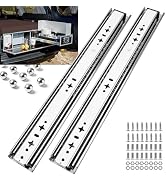 Heavy Duty Drawer Slides, 53 mm Width (2.1 inches) Up to 250 lb Load Capacity, Side Mount, 3-Fold...