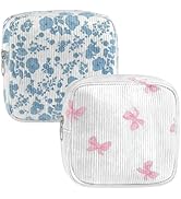 Lestp 2Pcs Small Makeup Pouch Period Bag Mini Makeup Bag for Women Teens Cute Sanitary Napkin Sto...